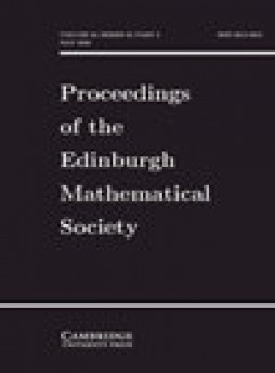 Proceedings Of The Edinburgh Mathematical Society杂志