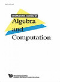 International Journal Of Algebra And Computation杂志