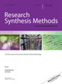 Research Synthesis Methods杂志