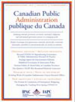 Canadian Public Administration-administration Publique Du Canada杂志