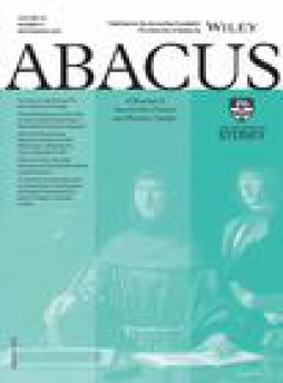 Abacus-a Journal Of Accounting Finance And Business Studies杂志