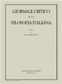 Giornale Critico Della Filosofia Italiana杂志