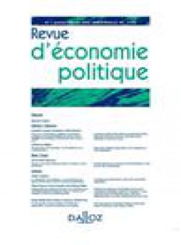 Revue D Economie Politique杂志