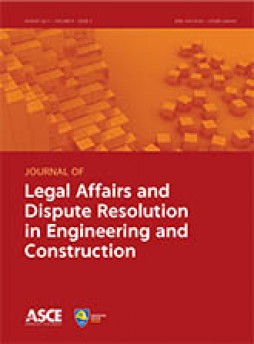 Journal Of Legal Affairs And Dispute Resolution In Engineering And Construction杂志